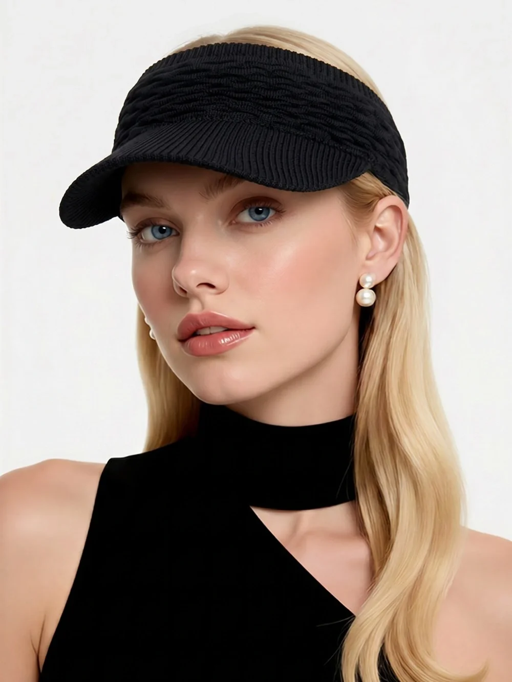 4 Pack Knit Visor Hat - Women's Casual Sun Visor - Picture 6 of 13